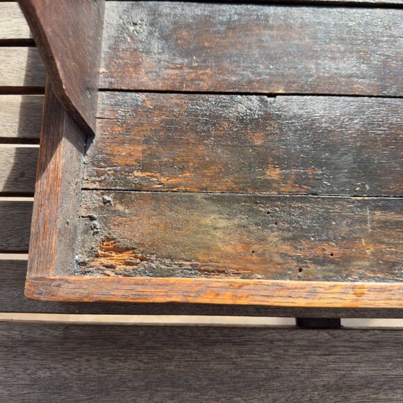 Vintage Handmade Rustic Wooden Berry 4 Basket Carrier Farmhouse Decor - Picture 14 of 16